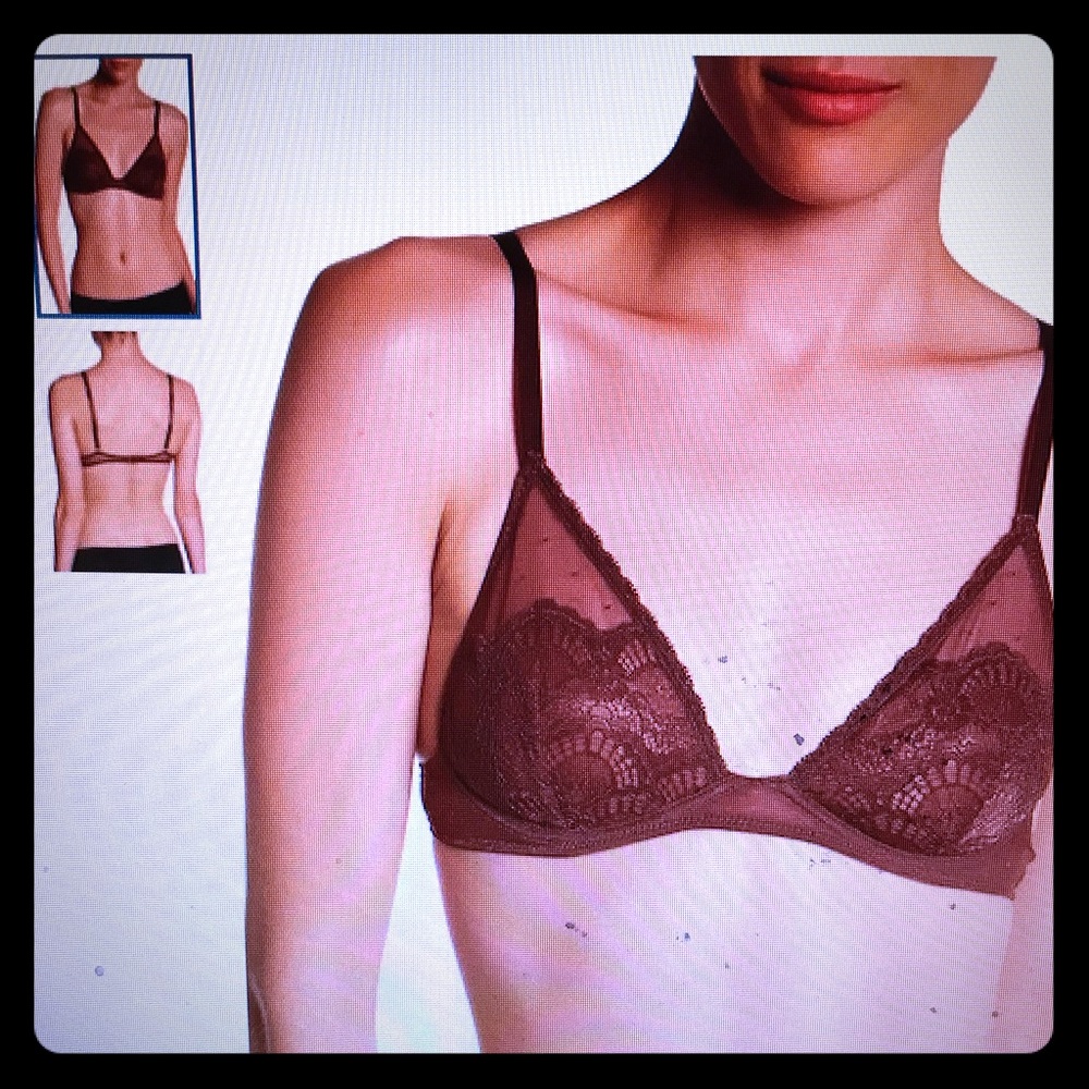 Free People Brown Lace Bralette